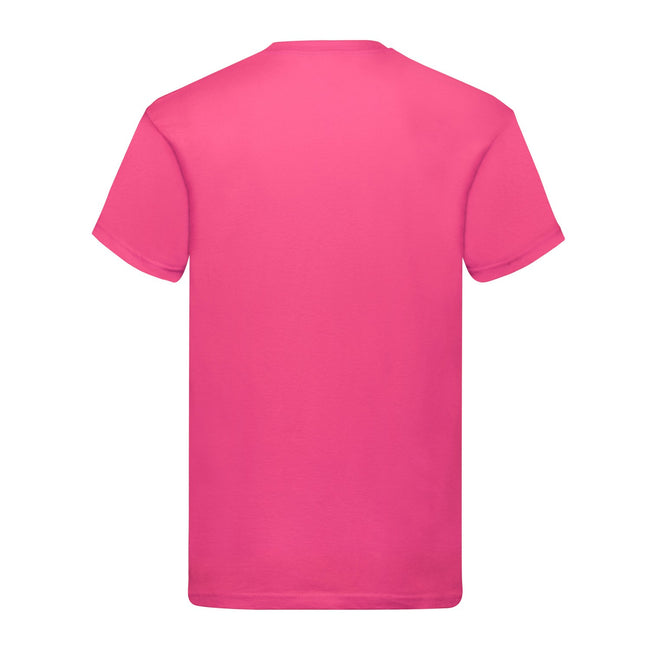 Fuchsia - Back - Fruit of the Loom Mens Original T-Shirt
