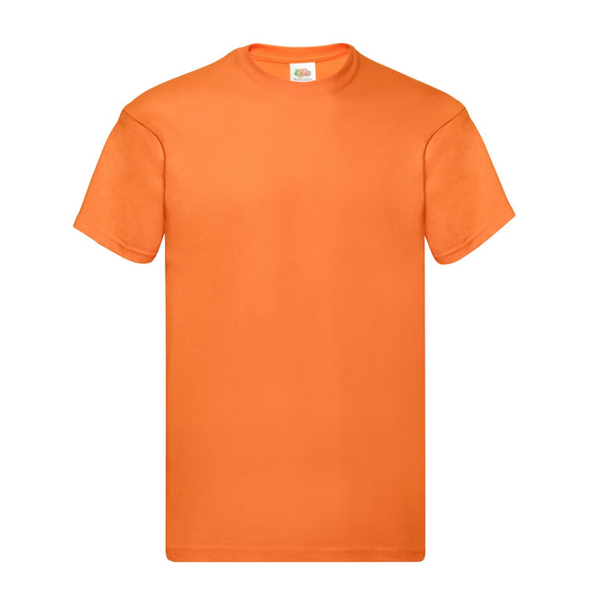 Orange - Front - Fruit of the Loom Mens Original T-Shirt