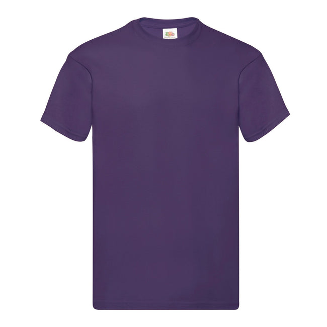Purple - Front - Fruit of the Loom Mens Original T-Shirt