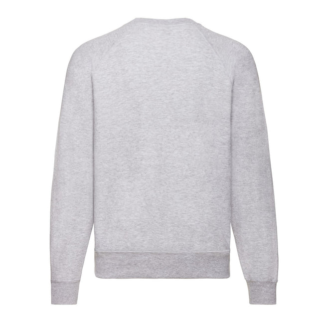 Grey - Back - Fruit of the Loom Unisex Adult Classic Heather Raglan Sweatshirt