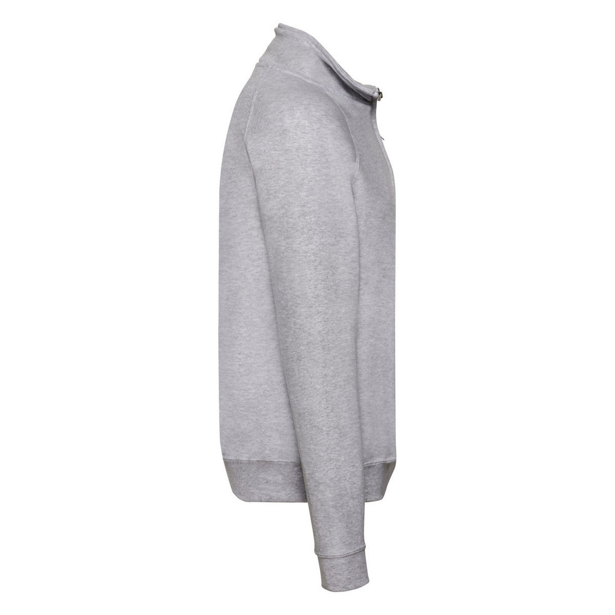 Heather Grey - Side - Fruit Of The Loom Mens Classic Quarter Zip Sweatshirt