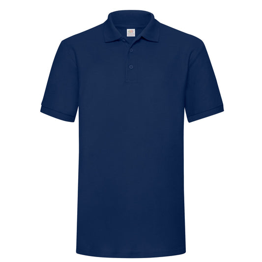 Navy - Front - Fruit Of The Loom Mens 65-35 Heavyweight Polo Shirt