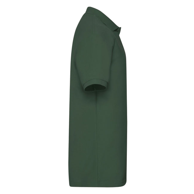 Bottle Green - Side - Fruit of the Loom Mens 65-35 Heavyweight Polo Shirt