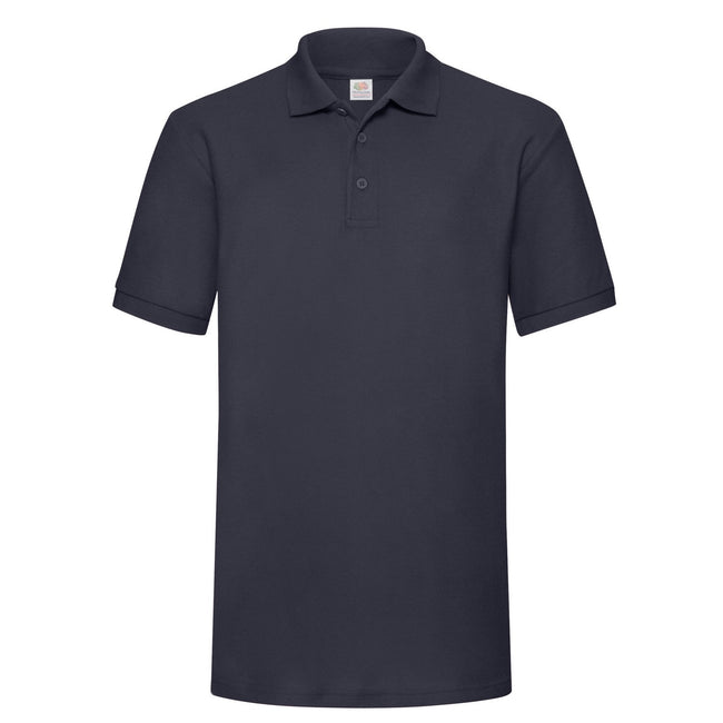 Deep Navy - Front - Fruit of the Loom Mens 65-35 Heavyweight Polo Shirt