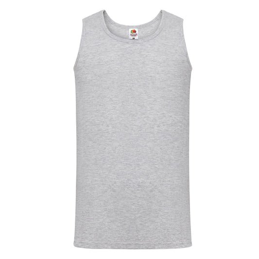 Heather Grey - Front - Fruit of the Loom Mens Valueweight Heather Athletic Vest Top
