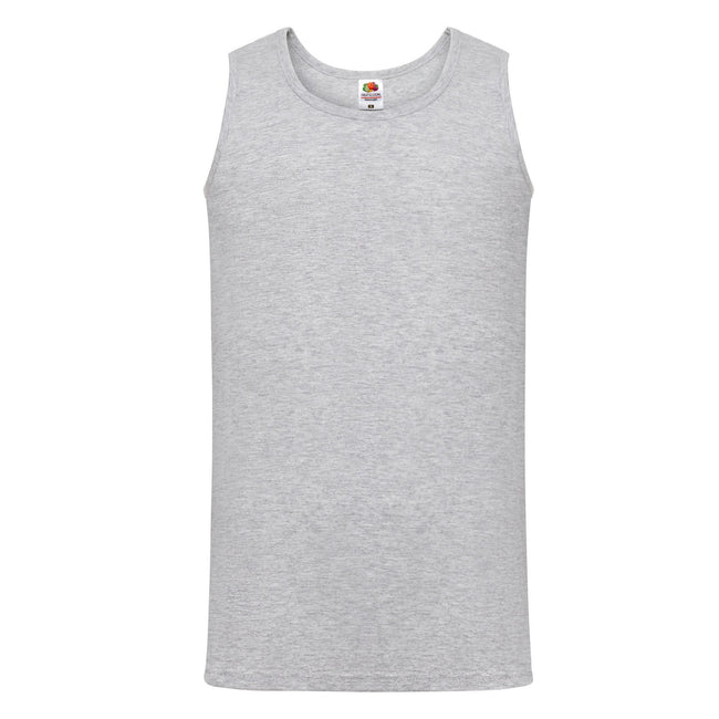 Heather Grey - Front - Fruit of the Loom Mens Valueweight Heather Athletic Vest Top