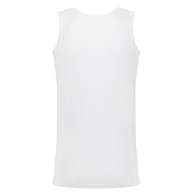 White - Back - Fruit of the Loom Mens Valueweight Athletic Vest Top