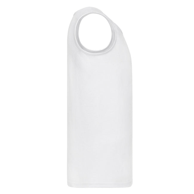 White - Side - Fruit of the Loom Mens Valueweight Athletic Vest Top