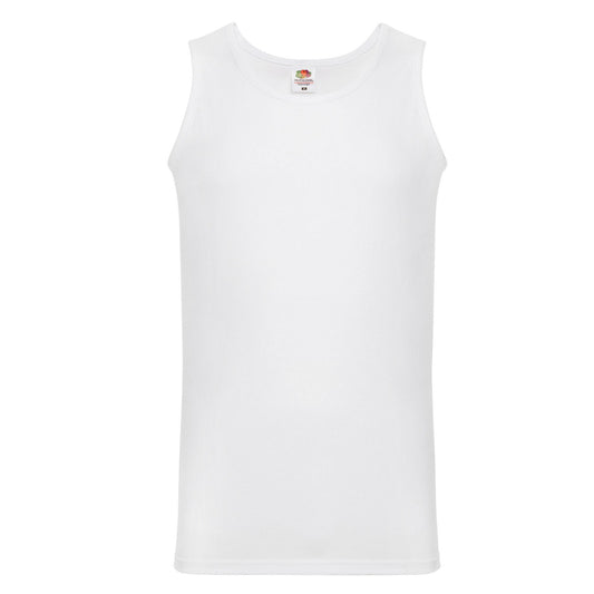 White - Front - Fruit of the Loom Mens Valueweight Athletic Vest Top