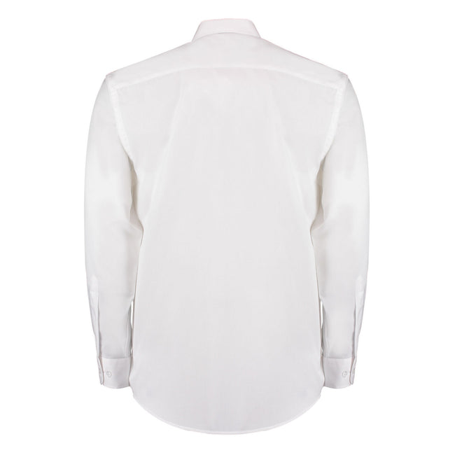 White - Back - Kustom Kit Mens Long-Sleeved Formal Shirt