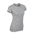 Sports Grey - Side - Gildan Womens-Ladies Soft Touch T-Shirt