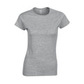 Sports Grey - Front - Gildan Womens-Ladies Soft Touch T-Shirt