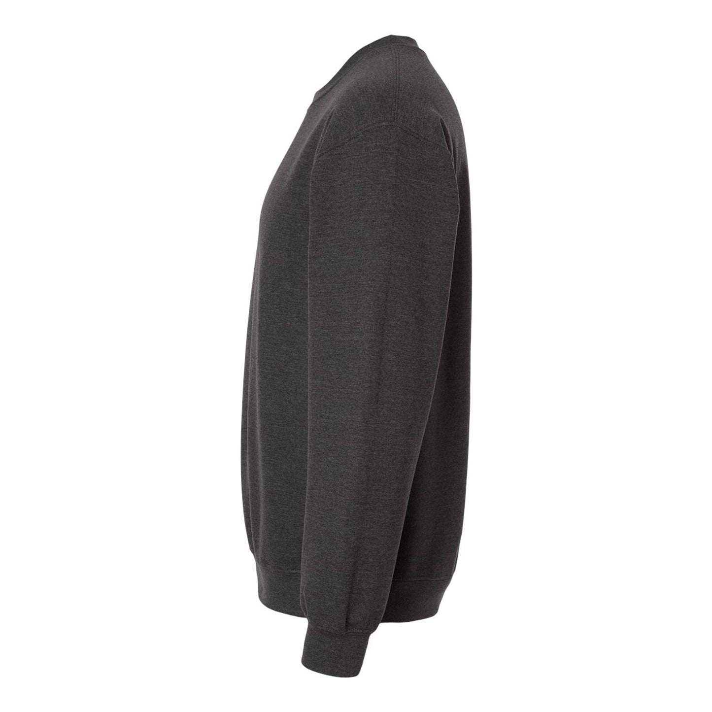 Fan Charcoal Heather - Side - Gildan Unisex Adult Heavy Blend Crew Neck Sweatshirt