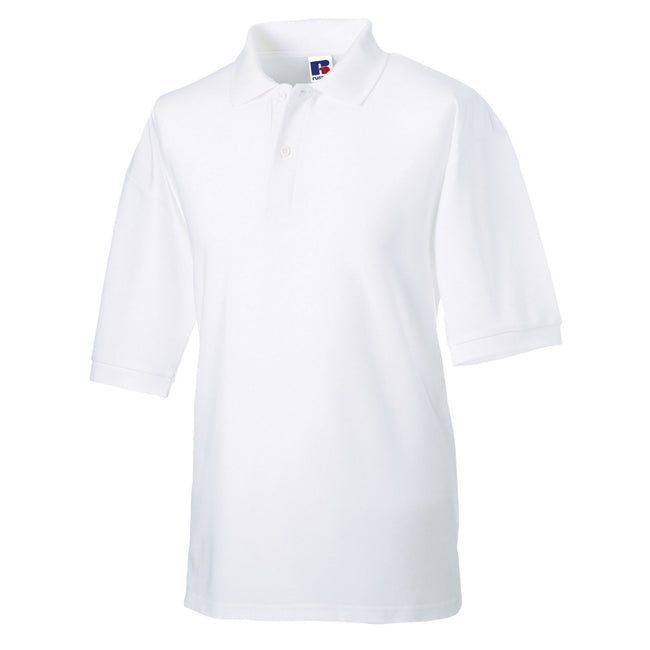 White - Side - Russell Mens Classic Polycotton Polo Shirt