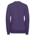 Purple - Back - Russell Collection Childrens-Kids V Neck Sweatshirt