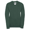 Bottle Green - Front - Russell Collection Childrens-Kids V Neck Sweatshirt