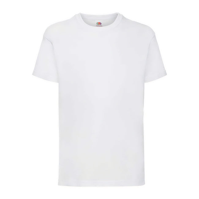 White - Front - Fruit of the Loom Childrens-Kids Valueweight T-Shirt