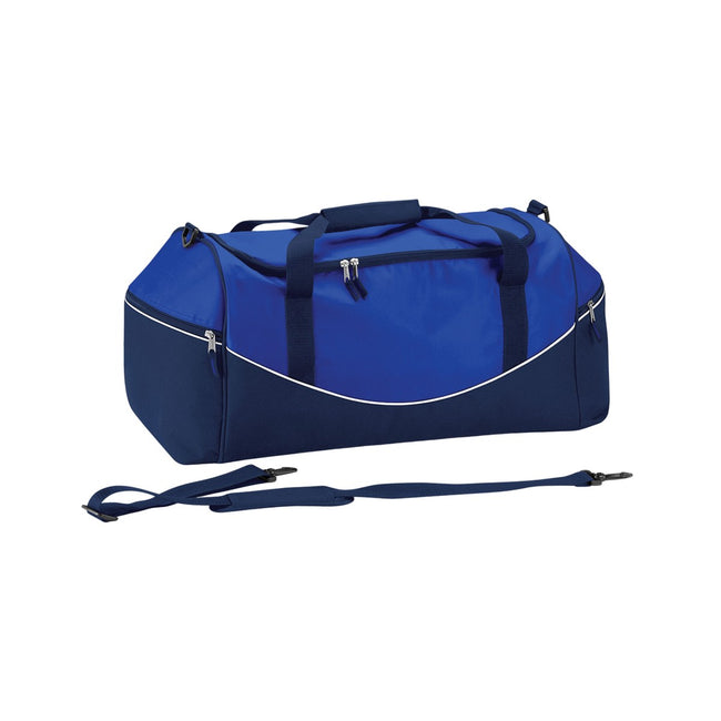 Bright Royal Blue-French Navy-White - Front - Quadra Teamwear Holdall