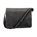 Vintage Black - Front - Quadra Vintage Canvas Messenger Bag