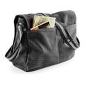 Vintage Black - Back - Quadra Vintage Canvas Messenger Bag