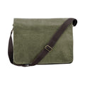 Vintage Military Green - Front - Quadra Vintage Canvas Messenger Bag