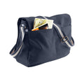 Vintage Oxford Navy - Back - Quadra Vintage Canvas Messenger Bag