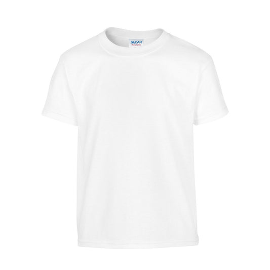 White - Front - Gildan Childrens-Kids Heavy Cotton T-Shirt