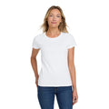 White - Side - Gildan Womens-Ladies Heavy Cotton T-Shirt