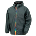 Black Olive - Front - Result Genuine Recycled Mens Prism PU Waterproof Jacket