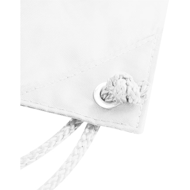 White - Back - Quadra Drawstring Bag
