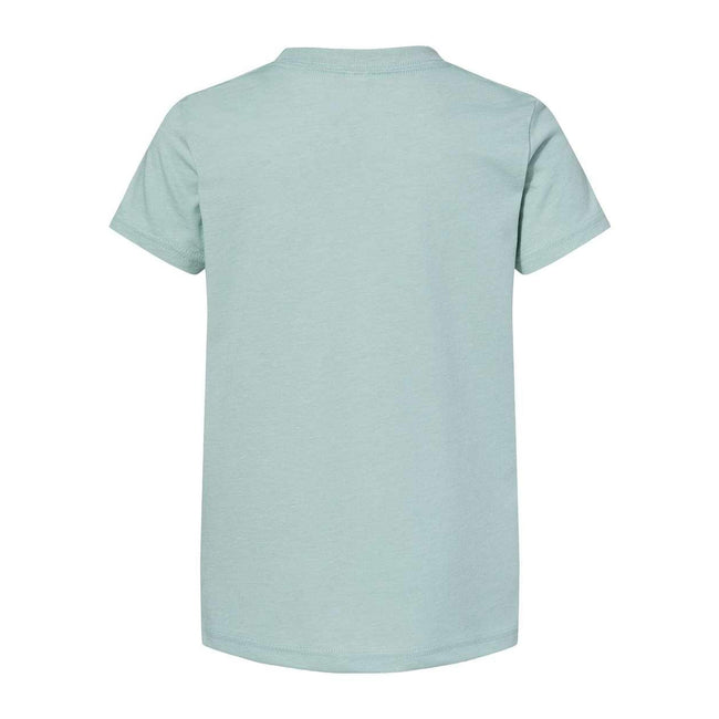 Heather Dusty Blue - Back - BELLA + CANVAS Youth CVC Jersey Tee