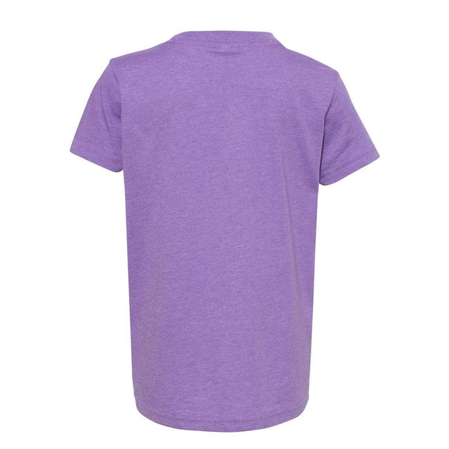 Heather Team Purple - Back - BELLA + CANVAS Youth CVC Jersey Tee
