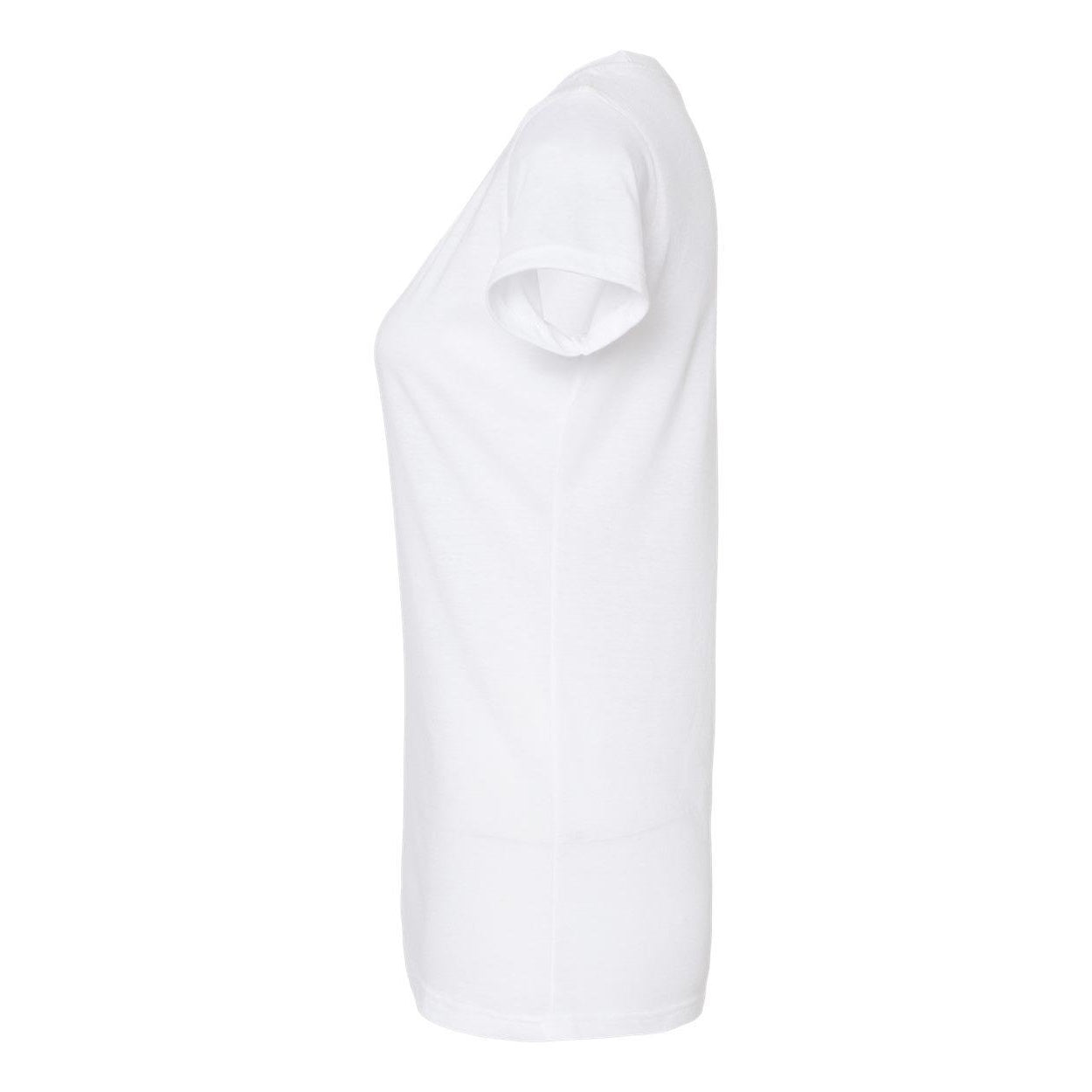 White - Side - Tultex Women's Poly-Rich Scoop Neck T-Shirt