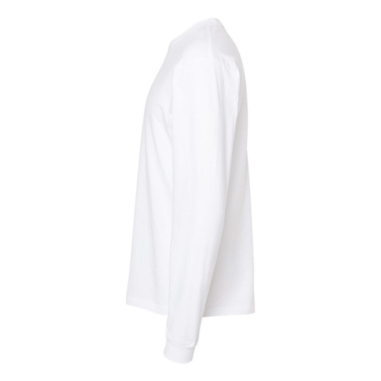 White - Side - Tultex Unisex Jersey Long Sleeve T-Shirt