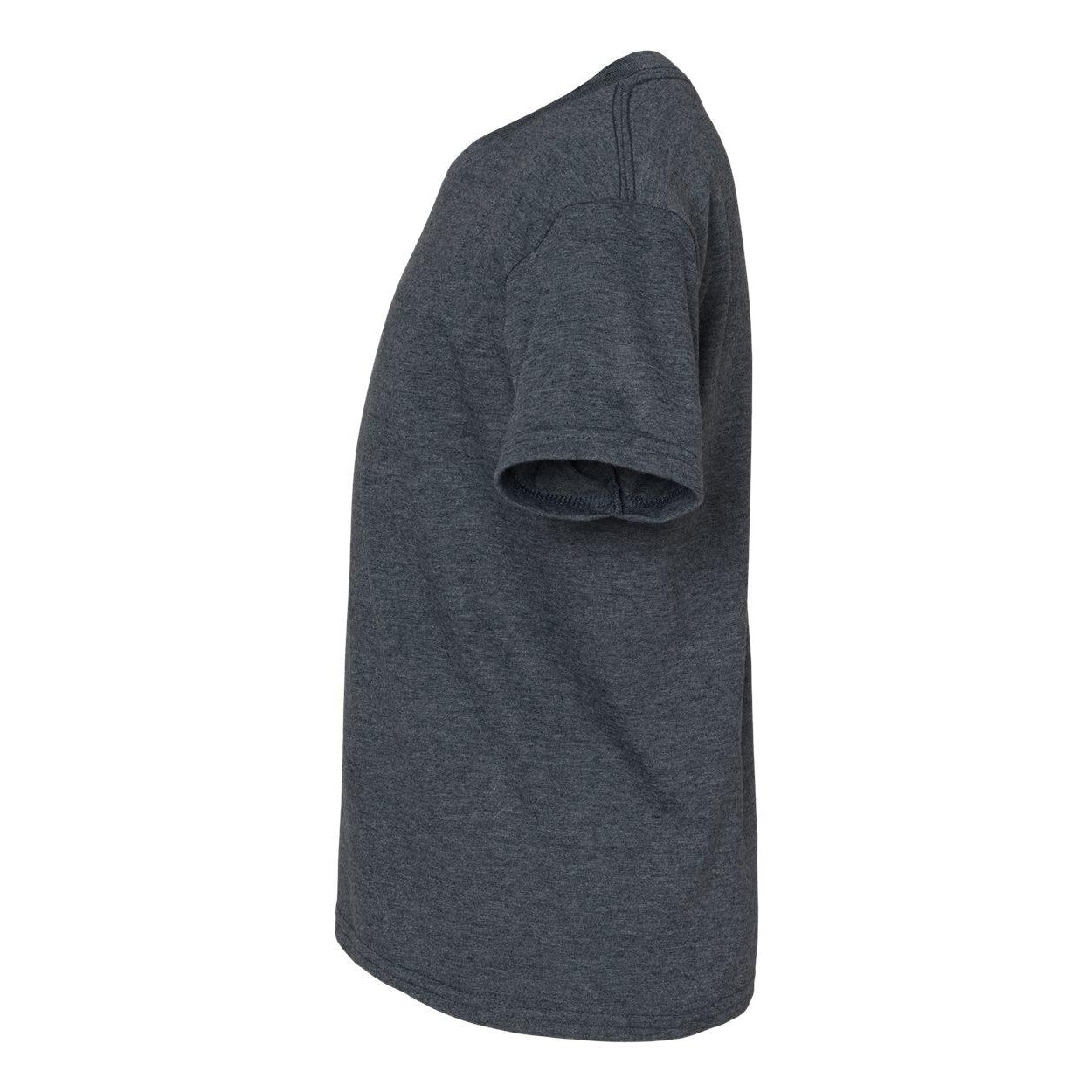 Dark Heather - Side - Gildan Softstyle Youth T-Shirt