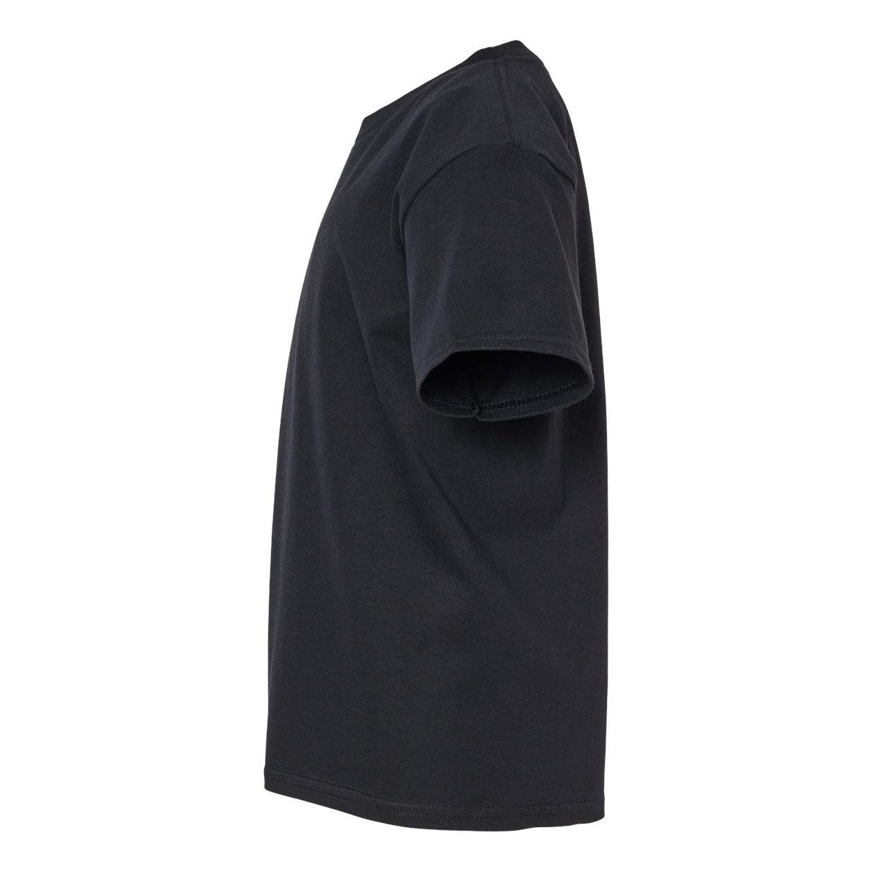 Pitch Black - Side - Gildan Softstyle Youth Midweight T-Shirt