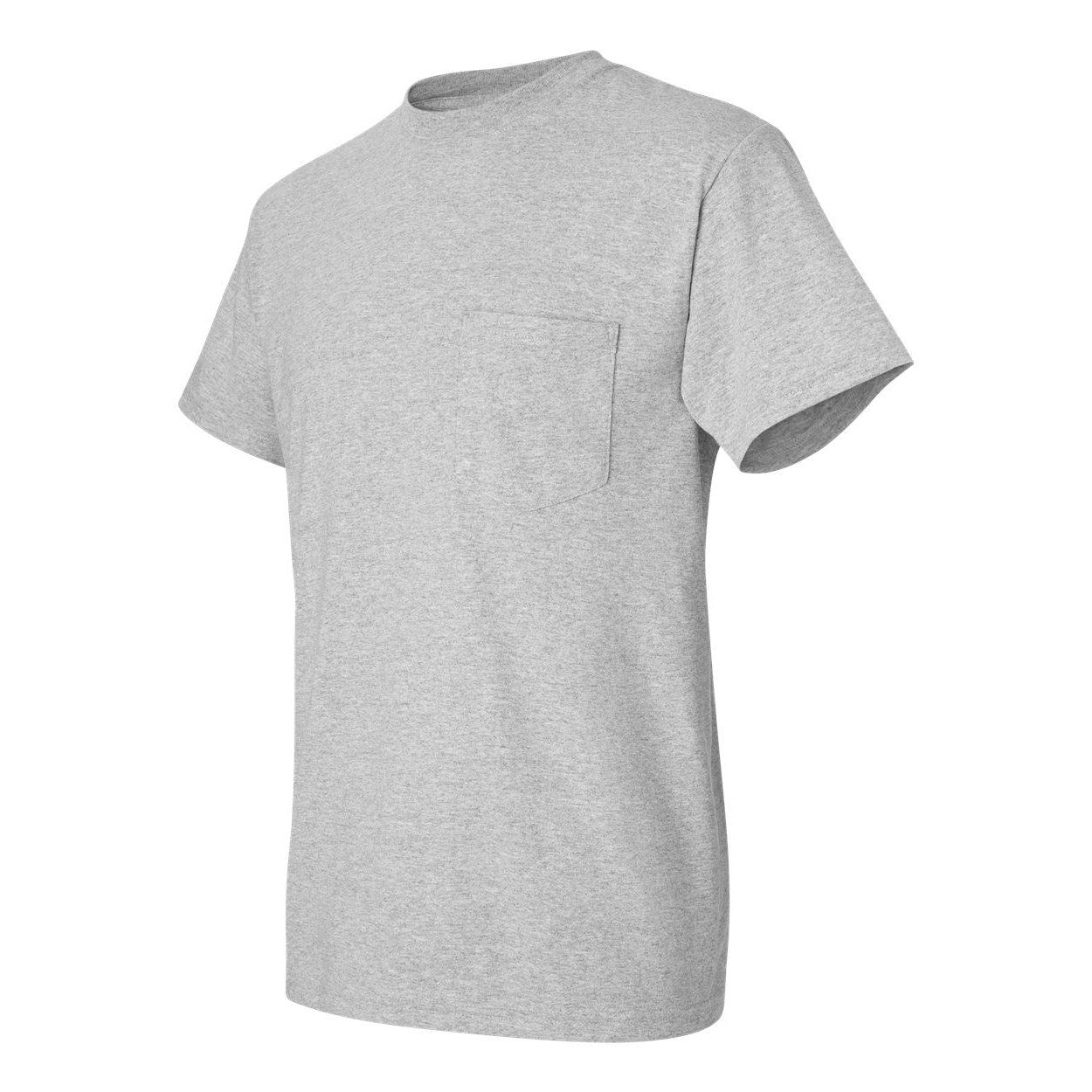 Sport Grey - Side - Gildan DryBlend Pocket T-Shirt