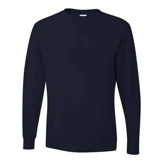 Black - Front - JERZEES Dri-Power Long Sleeve 50-50 T-Shirt
