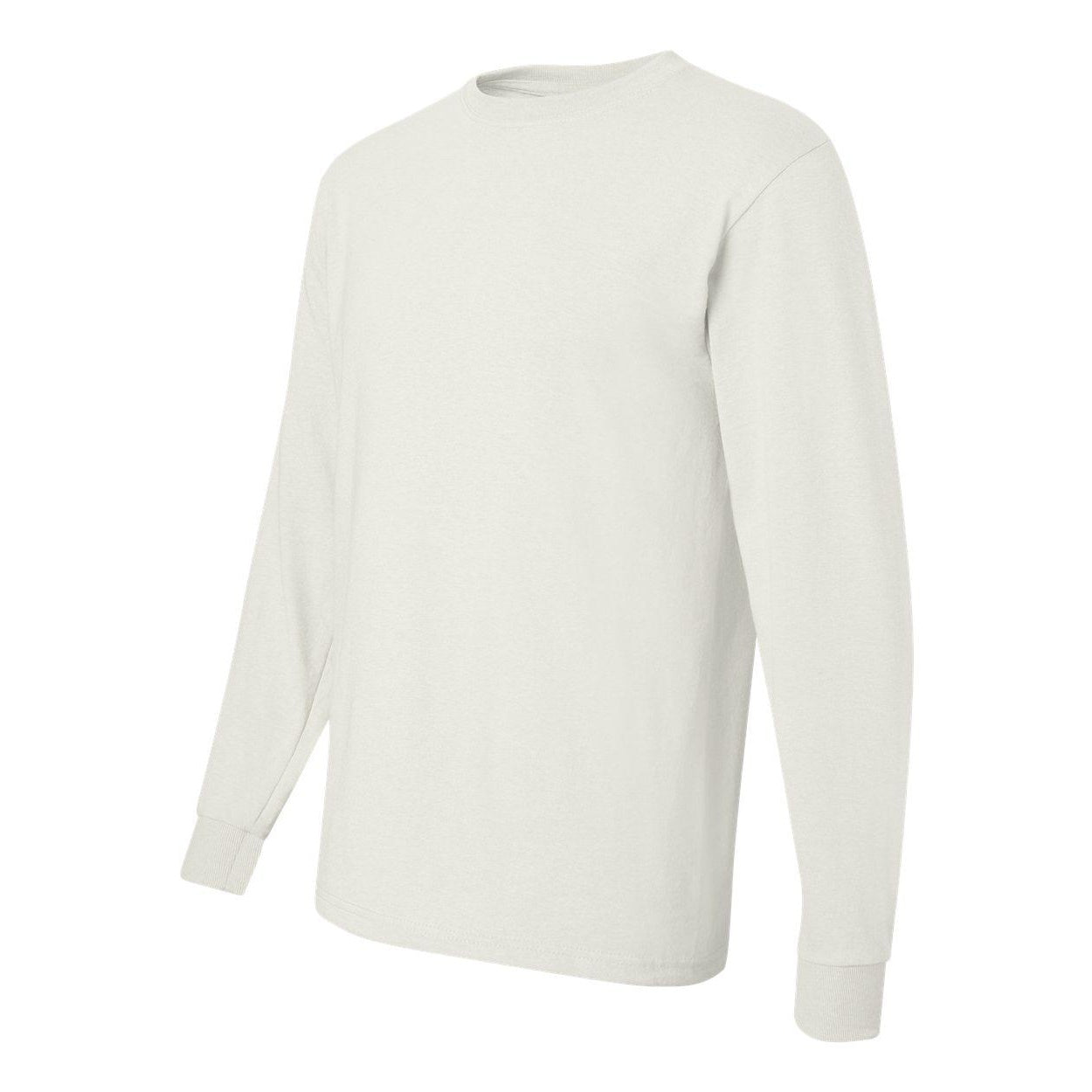 White - Side - JERZEES Dri-Power Long Sleeve 50-50 T-Shirt