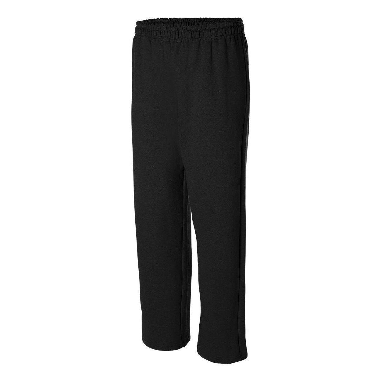 Black - Side - Gildan Heavy Blend Open-Bottom Sweatpants