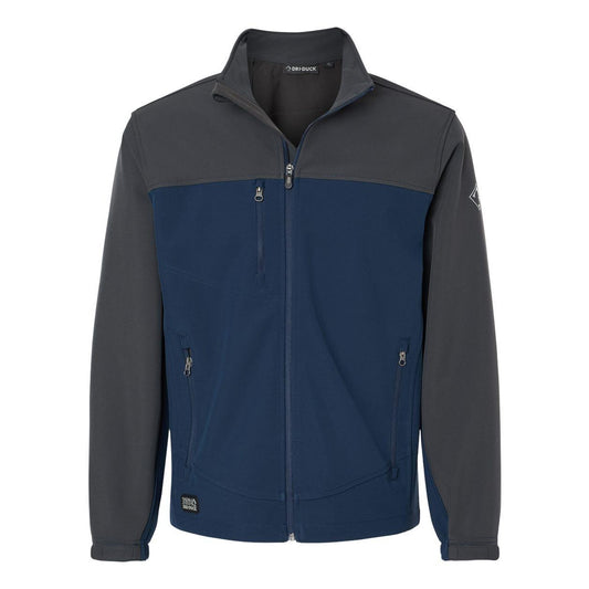 Deep Blue- Charcoal - Front - DRI DUCK Motion Soft Shell Jacket
