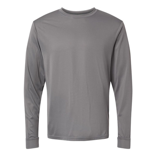 Graphite - Front - Augusta Sportswear Performance Long Sleeve T-Shirt