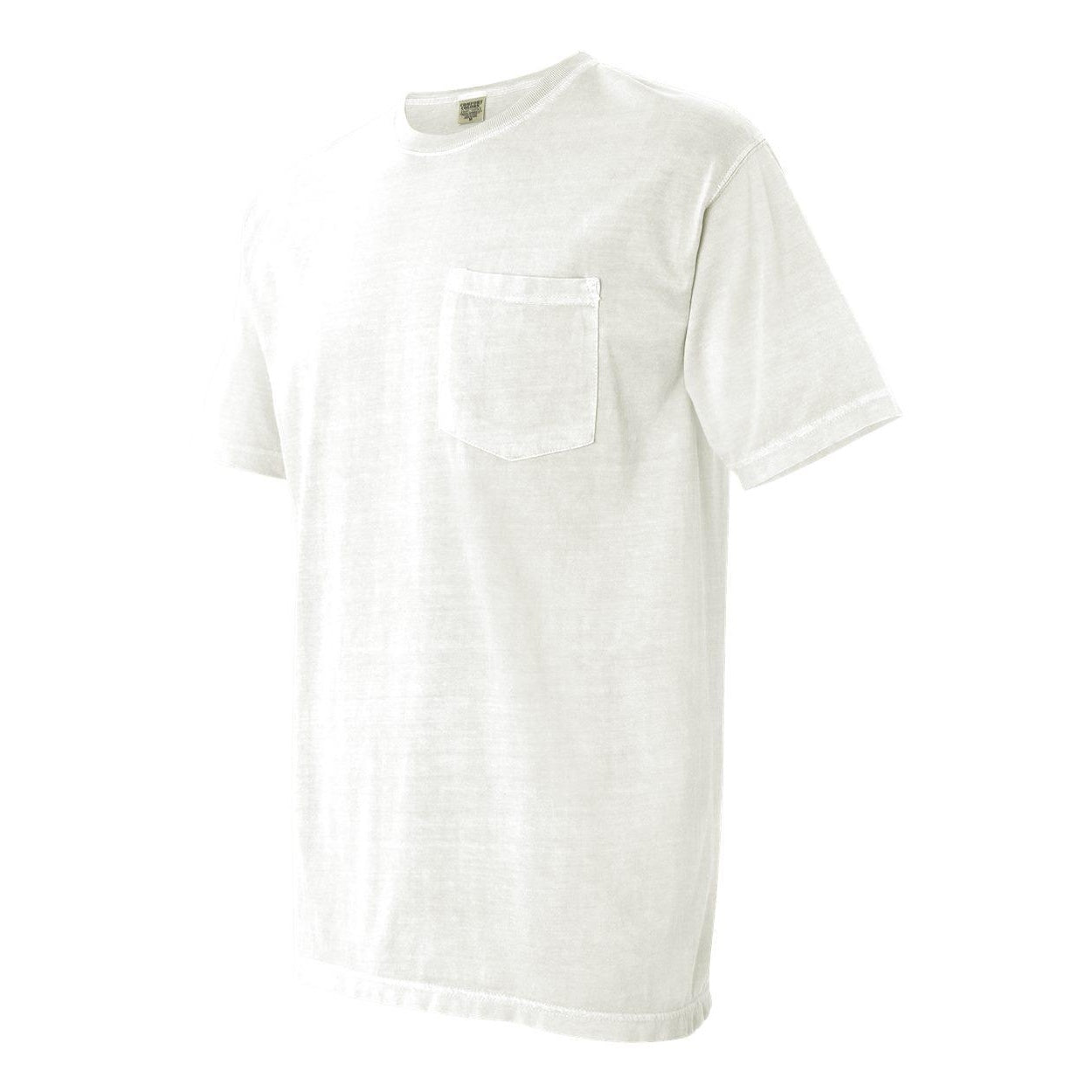 White - Side - Comfort Colors Garment-Dyed Heavyweight Pocket T-Shirt