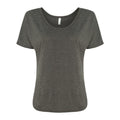 Dark Grey Heather - Front - BELLA + CANVAS Womens Slouchy Tee