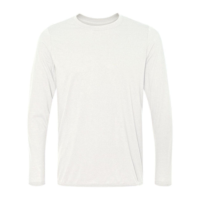 White - Front - Gildan Performance Long Sleeve T-Shirt