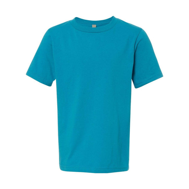 Turquoise - Front - Next Level Youth Cotton T-Shirt