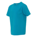 Turquoise - Side - Next Level Youth Cotton T-Shirt