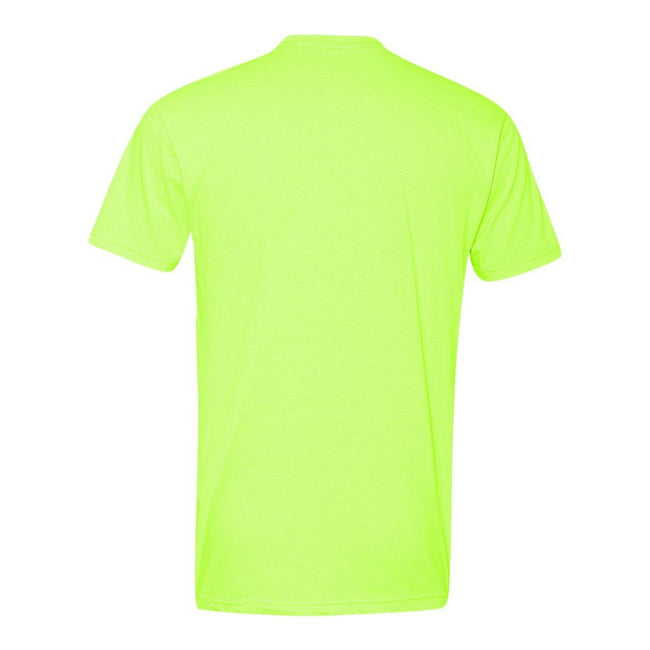 Neon Yellow - Back - Next Level Unisex CVC T-Shirt