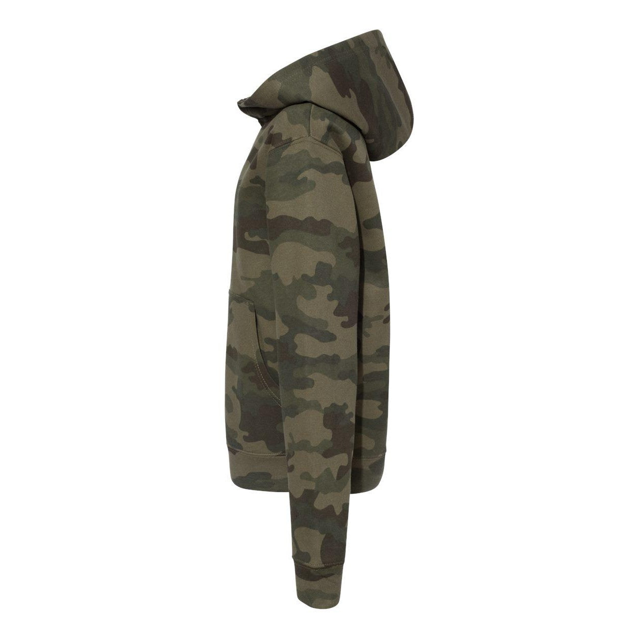 Forest Camo - Side - Independent Trading Co. Youth Midweight Hooded Sweatshirt
