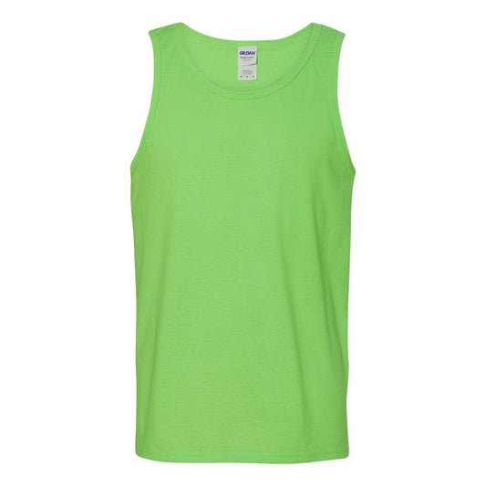 Neon Green - Front - Gildan Heavy Cotton Tank Top
